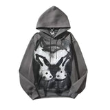 Chito Dog Print Hoodie Autumn and Winter Hooded Sweater Women's Loose Top