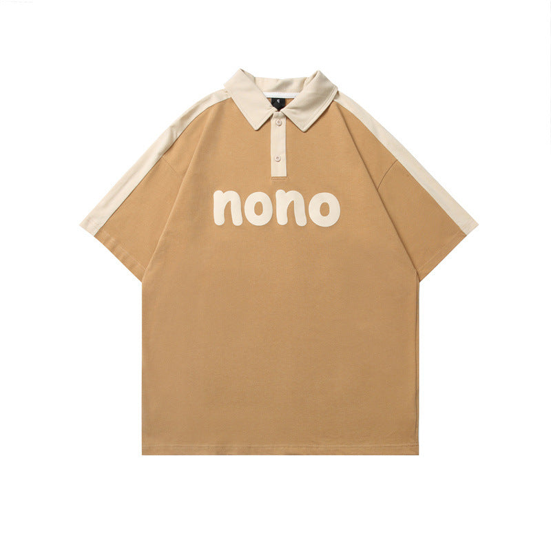 2022 Summer Man Outfits Printed Short-Sleeved Polo Shirt