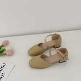Nude Block Heel Sandals