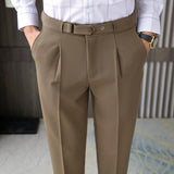 Men Trousers Slim Fit Casual Suit Pants
