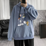 Tom and Jerry Hoodie Autumn Cartoon Printed Sweater Hooded Top