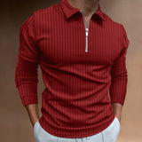 Polo Shirts Striped Long Sleeve Men's Polo Shirt