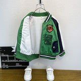 Toddler Boys Jackets Boys' Coat Spring and Autumn Children's Baseball Uniform