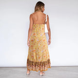 Beth Dutton Bohemian Dress Summer Spring Midi Dresses Summer Bohemian Strap Floral Dress