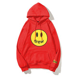 Smiley Face Hoodie Drew Smiley Face Printed Men's and Women's Casual Hooded Sweater