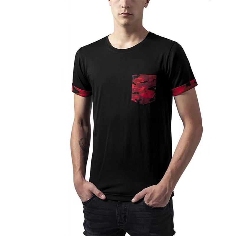jogging shorts for men Slim Fit Muscle Gym Men Shorts Men Casual Sports T-shirt Slim Fit Fashion Camouflage Contrast Color Pocket Sleeve