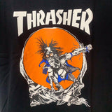 Thrasher T Shirt Outlaw Flame Loose Short Sleeve Men And Women