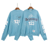Rrr123 Sweatshirt Jerry Same Style Heavy Distressed Loose Men's Women's Pullover