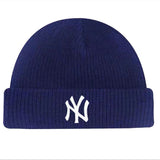 Yankee and Dogers Winter Hat Woolen Cap Women's Autumn and Winter Warm Hat Yellow Knitted Hat