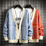 Men's Sweater Knitted Cardigan plus Size Sweater Cotton Knitwear