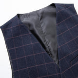 Seersucker Suit Men's Suit Set Slim Three-Piece Suit