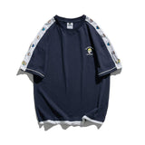 Men T Shirt Summer Casual Tops Men's Clothes Summer Wear Vintage Men's Short Sleeve Casual Loose Multicolor Printing Fake Two-Piece T-shirts