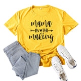 Boy Mama T Shirt Mama in the Making Letter Print T-shirt