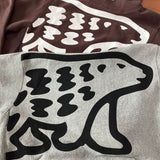 Human Made Hoodie Polar Bear Velvet Padded Hooded Sweatshirt Loose Couple