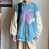 Corduroy Patch Jacket Corduroy Baseball Uniform Male Autumn Embroidery
