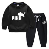 Children Pokemon Pikachu Hoodie & Pant Set Fleece Lined Padded Warm Keeping Winter Clothes Sweatershirt Suit