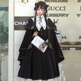 Gothic Lolita Harajuku Style Clothing Lolita Autumn and Winter Cloak Thorn Gold Cloak Preppy Style