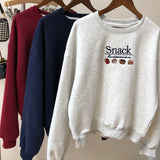 Harvard Sweatshirt Vintage Embroidered Fleece Thick Sweater Women