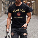 Tactics Style T Shirt For Men Large Size Letters Printed T-shirt Solid Color Casual Short Sleeve