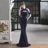 Sequin Evening Dress Fishtail Gown