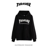 Thrasher Hoodie Flame Sweater Autumn and Winter Sports Loose Hooded