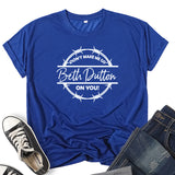 Beth Dutton Outfits Printed T-shirt Loose Casual Fashion