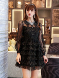Fairy Dress Lace Fairy Dress Skirt Women Autumn and Winter French Hepburn Style Dress Women
