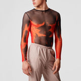 Transparent Shirt for Men See-through Bottoming Shirt Stretch-Tight T-shirt