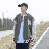 Dodgers Letter Jacket Outfit Senior Jackets Varsity Baseball College Coat Spring and Autumn Letters Embroidered Baseball Uniform Coat