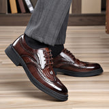 Indo Western Shoes Brogue Men's Shoes British Style Carving Genuine Leather Business Formal Men's Leather Shoes