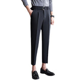 Men Trousers Casual Cropped Pants