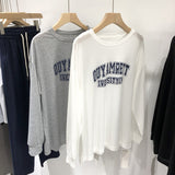 Diana Harvard Sweatshirt Summer Simplicity Printed round Neck Long Sleeve Loose Sweatshirt