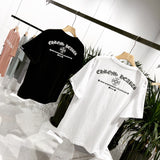 CHH Chrome Heart T Shirt Spring/Summer Letters Puff Print round Neck Short Sleeve T-shirt for Men and Women