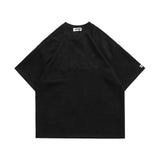 Blackair T Shirt Blackair Vintage Loose Embroidered Letter Suede T-shirt