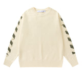 Off White Winter Fleece Sweatshirts Autumn and Winter Knitted Sweater for Men and Women