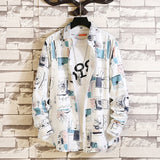 Men's Shirts Printed Large Size Long Sleeve Shirt