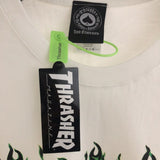 Thrasher T Shirt Thrasher Green Phantom Quartz Flame Loose Short Sleeve Fall Winter Couples Men