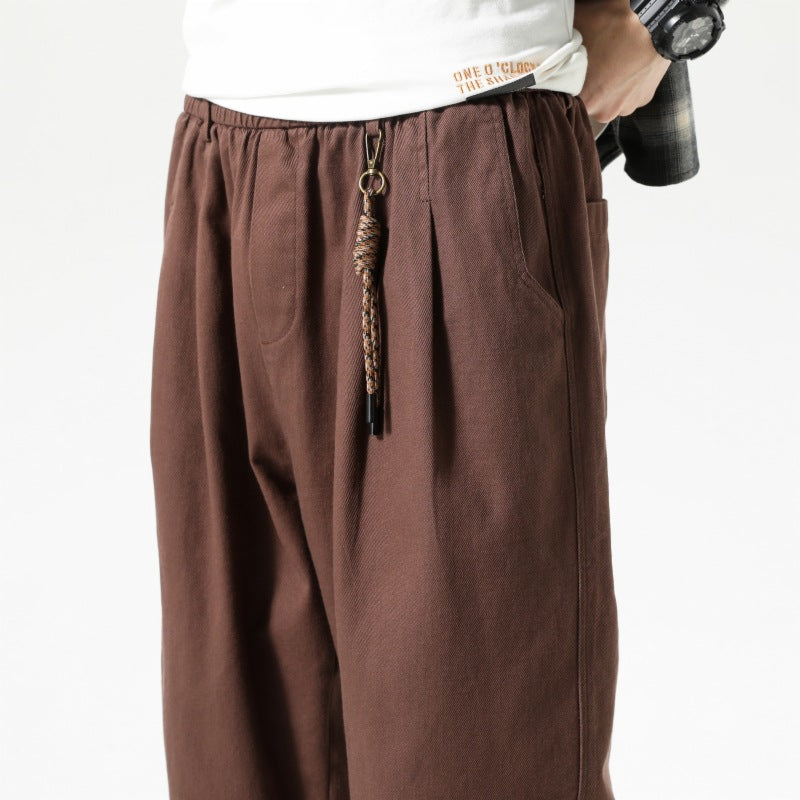 Men Sweatpants Loose Casual Retro Hip Hop Cotton