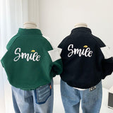 Boy Jacket Boy Cotton Jacket Spring and Autumn Korean Style Children's Thin Sweater Cardigan