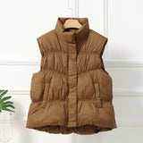 Women Winter Coats Puffer down Vest down Vest Women's Short Autumn and Winter Coat