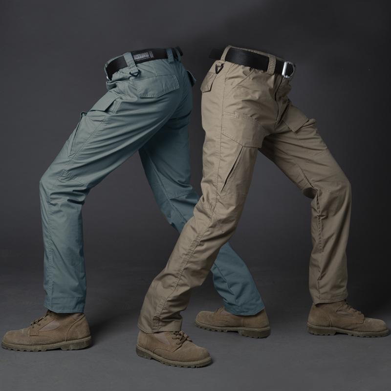 Tactics Style Outdoor Casual Pants Waterproof Camouflage Pants City plus Size Multi-Bag Combat Pants