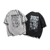 Men T Shirt Summer Casual Tops Men's Summer Large Printed Black Gray Neutral Couple Men's and Women's Short-Sleeved T-shirt