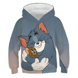 Tom and Jerry Hoodie Autumn Winter Sweater Anime Print Hoodie
