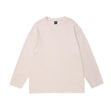 Men's T Shirt Summer Casual Tops Solid Color Long-Sleeved T-shirt Men's Base Shirt Street Fashion Loose Leisure Pullover T-shirt