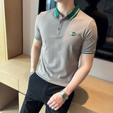 Men Short Sleeve T-Shirt Embroidery Top T-shirt