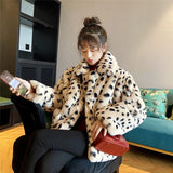 Dalmatian Coat Leopard Print Wool Coat