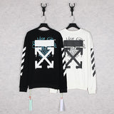 Off White Sweatshirts Round Neck Sweater Back Arrow Unisex Off White Sweatshirts Tshirt For Men