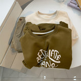 Diana Harvard Sweatshirt Heart Printing Brushed round Neck Pullover Yellow Sweater