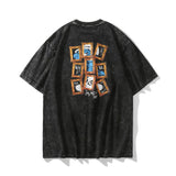 Men T Shirt Summer Casual Tops Blue Elf Printed Short Sleeve T-shirt Fashion round Neck Half Sleeve T-shirt