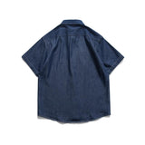 Men T Shirt Summer Casual Tops Men's Clothes Summer Wear Retro Men's Lapel Shirt Casual Denim Cargo Pants Shirt Trendy Men